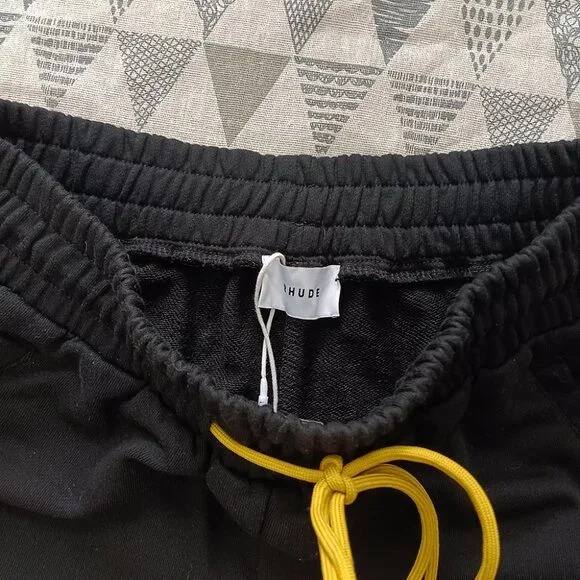 RhudeMilitary Twill Emboiered Logo Shorts Black Shorts